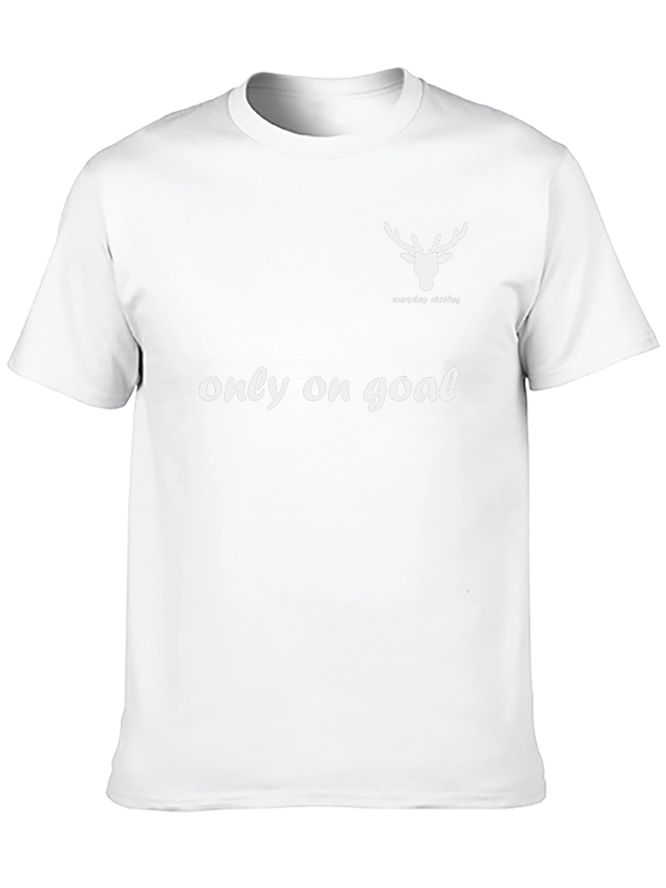 Mens Black Deer Everyday Clothes Graphic T-Shirt
