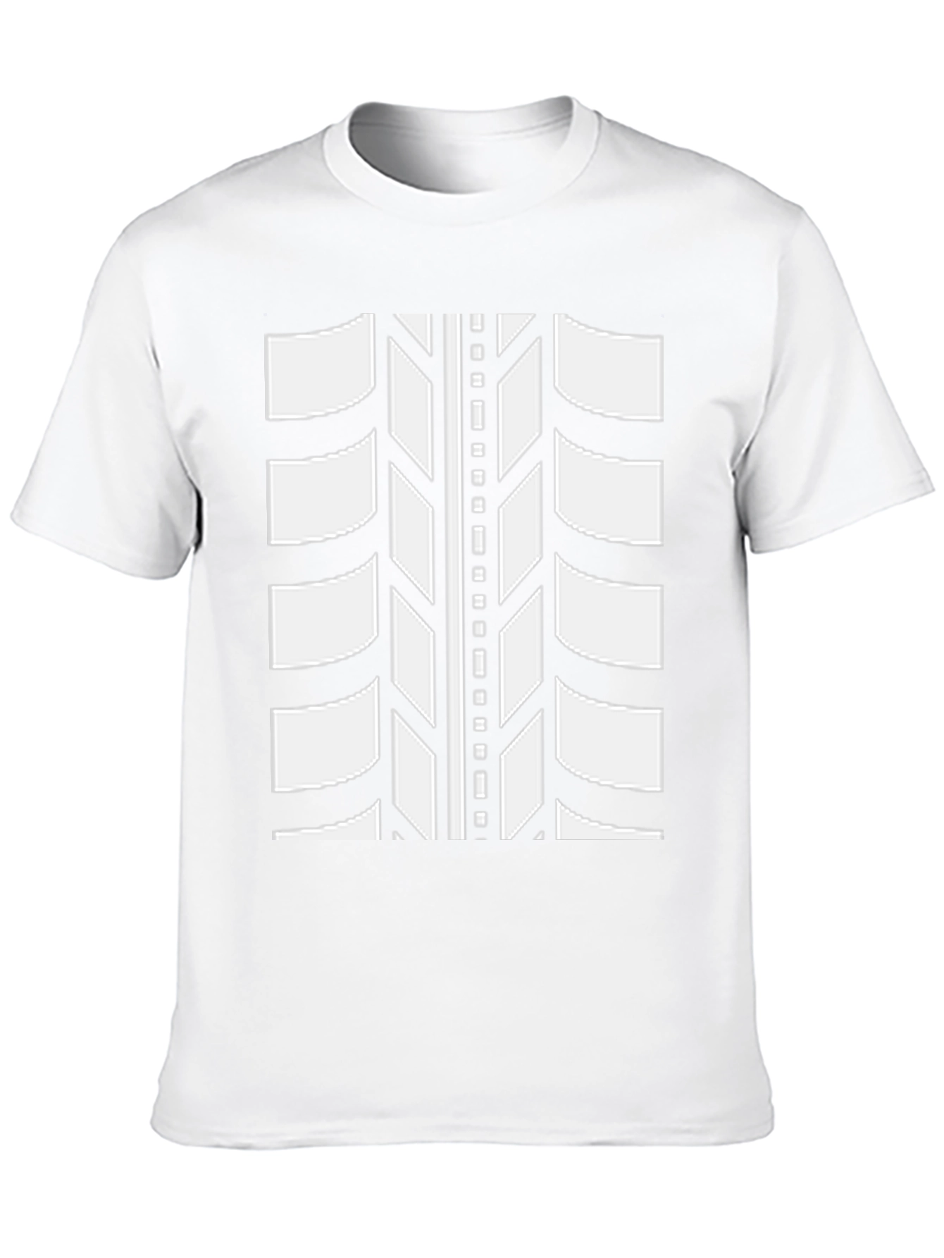 Tire Tread Graphic Tee - Black Cotton Blend