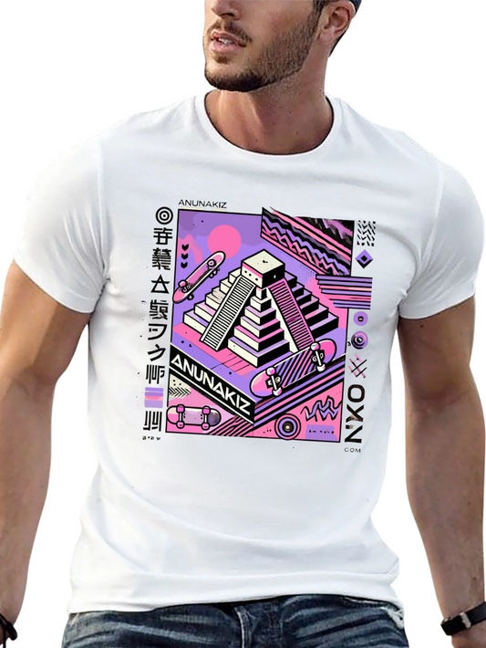 Retro Anunnakiz Skateboard Pyramid T-Shirt