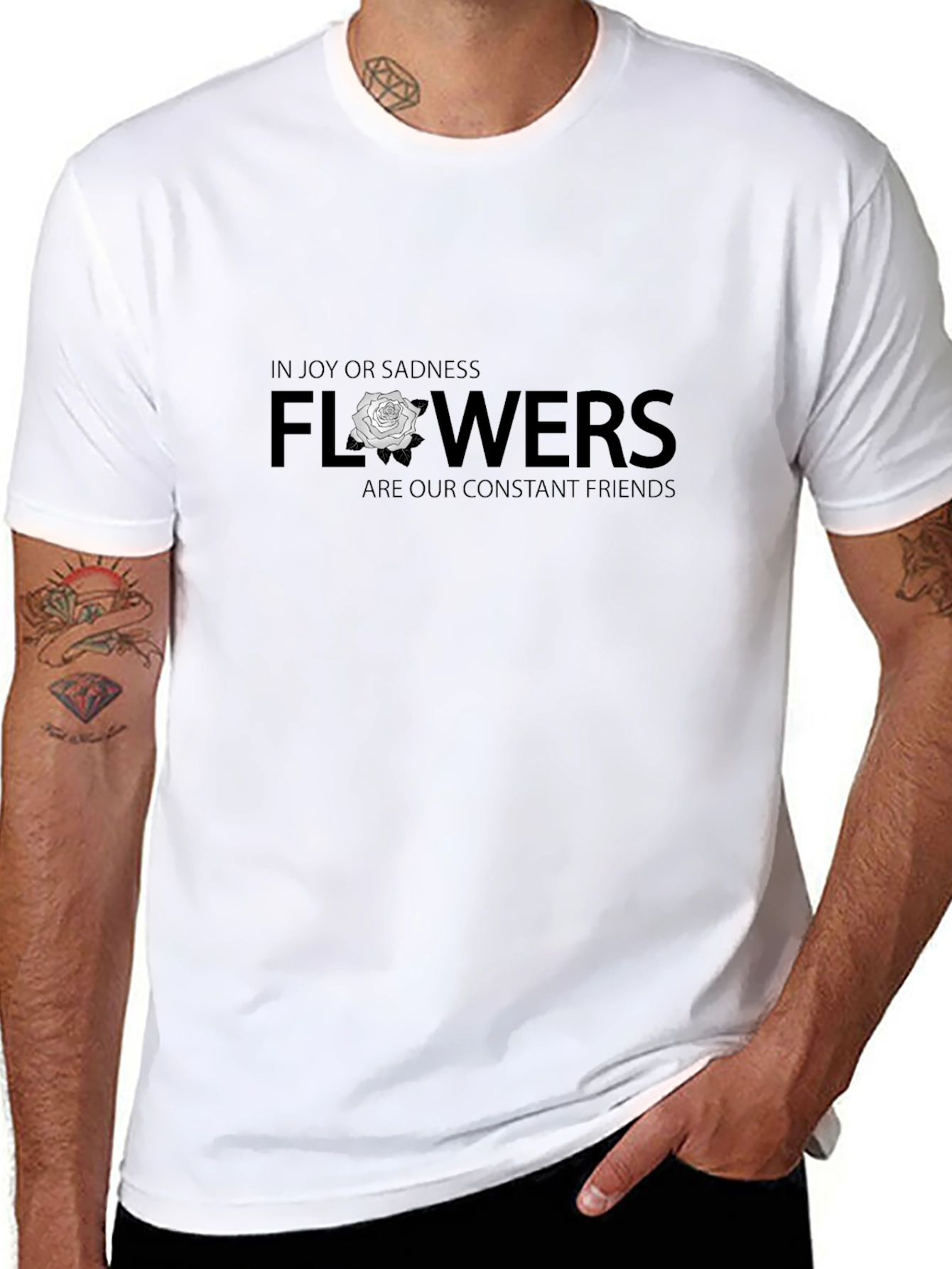 Flowers Are Our Constant Friends Graphic T-Shirt