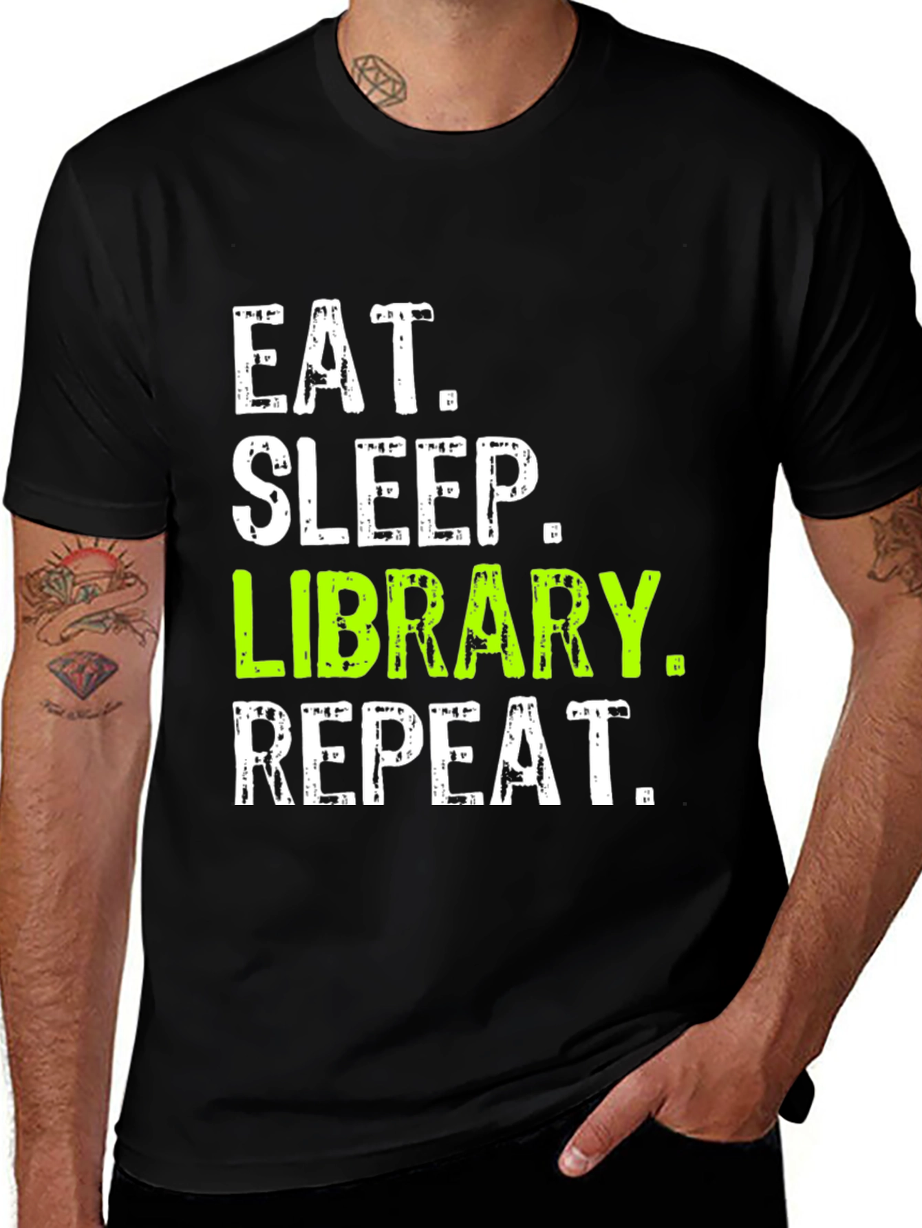 Eat Sleep Library Repeat T-Shirt