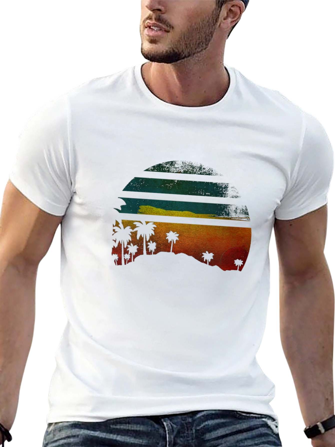 Tropical Sunset Graphic Tee - Island Vibes