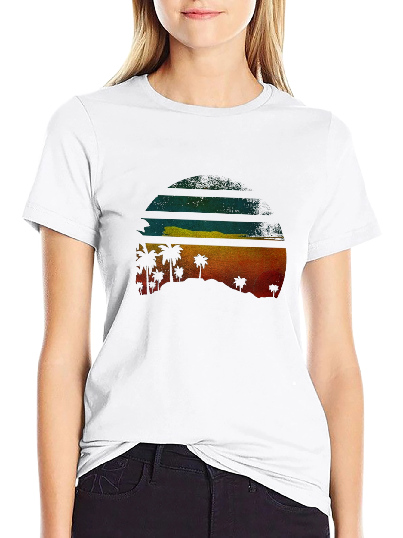Tropical Sunset Graphic Tee - Island Vibes