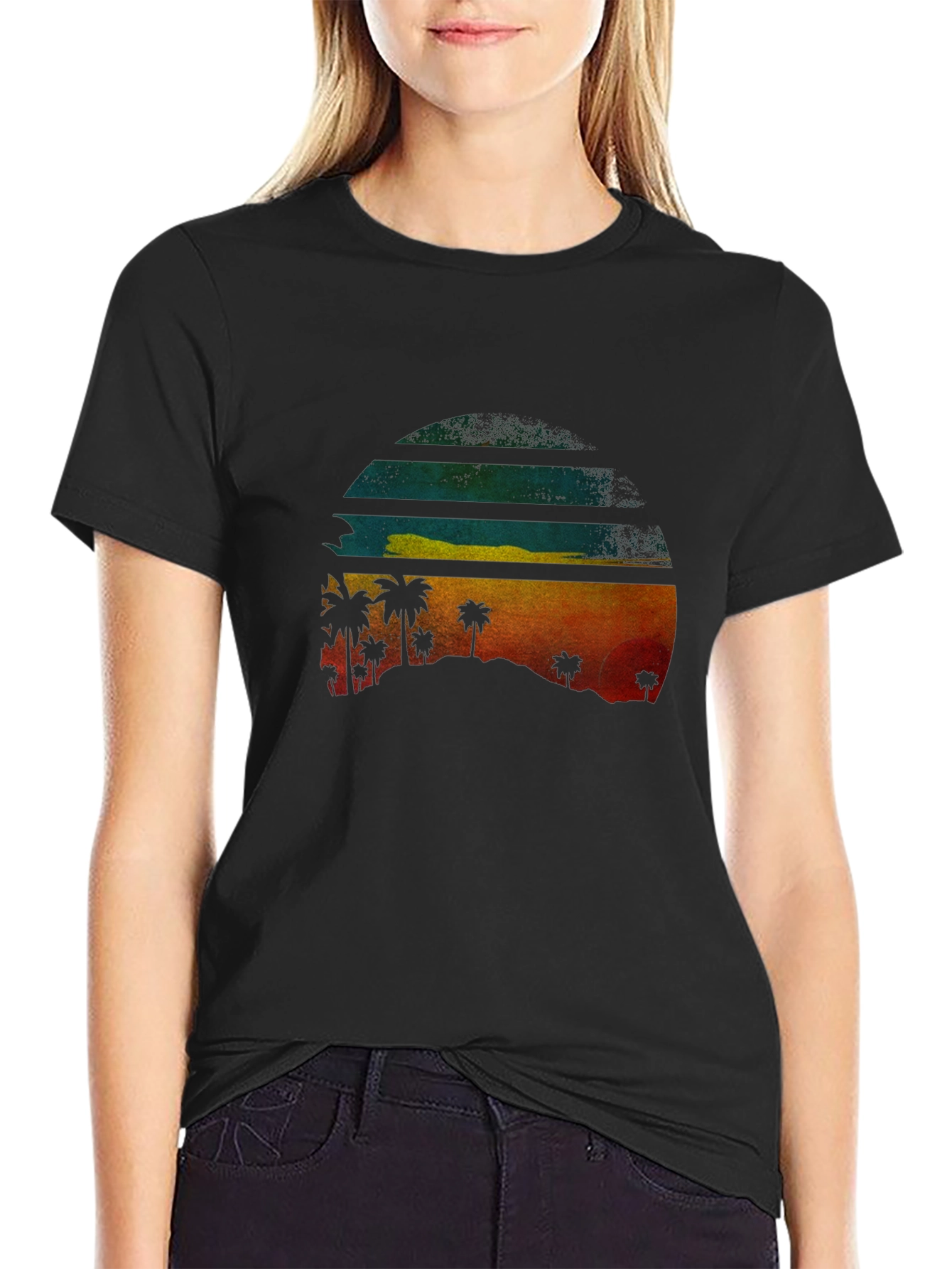 Tropical Sunset Graphic Tee - Island Vibes