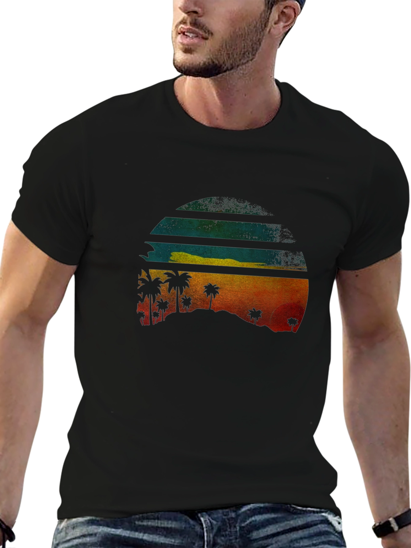 Tropical Sunset Graphic Tee - Island Vibes