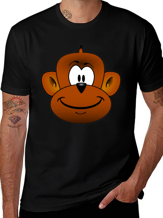 Cartoon Monkey Face T-Shirt