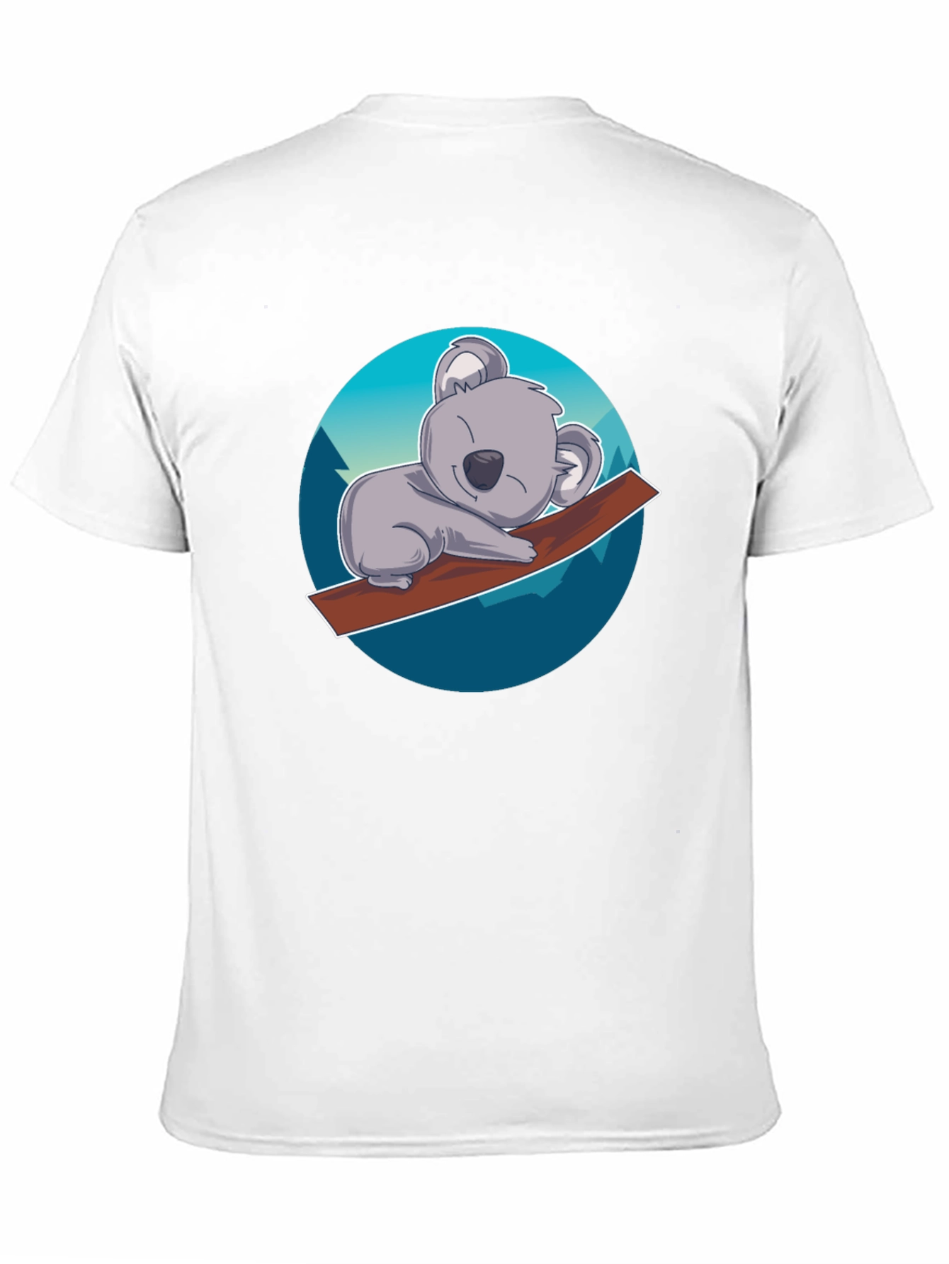 Cute Koala on Branch T-Shirt - Black