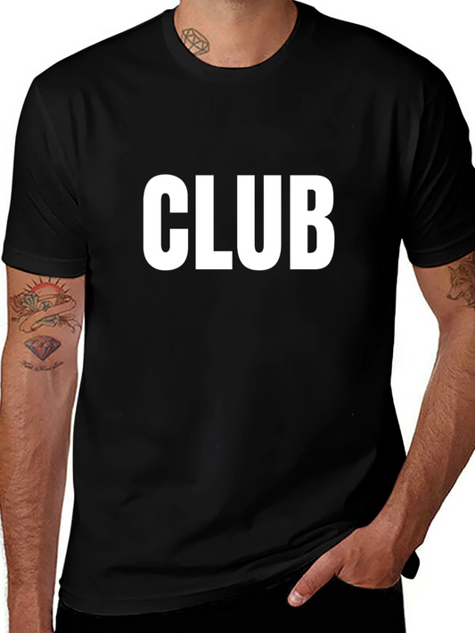 CLUB Graphic Tee - Mens Black Cotton T-Shirt