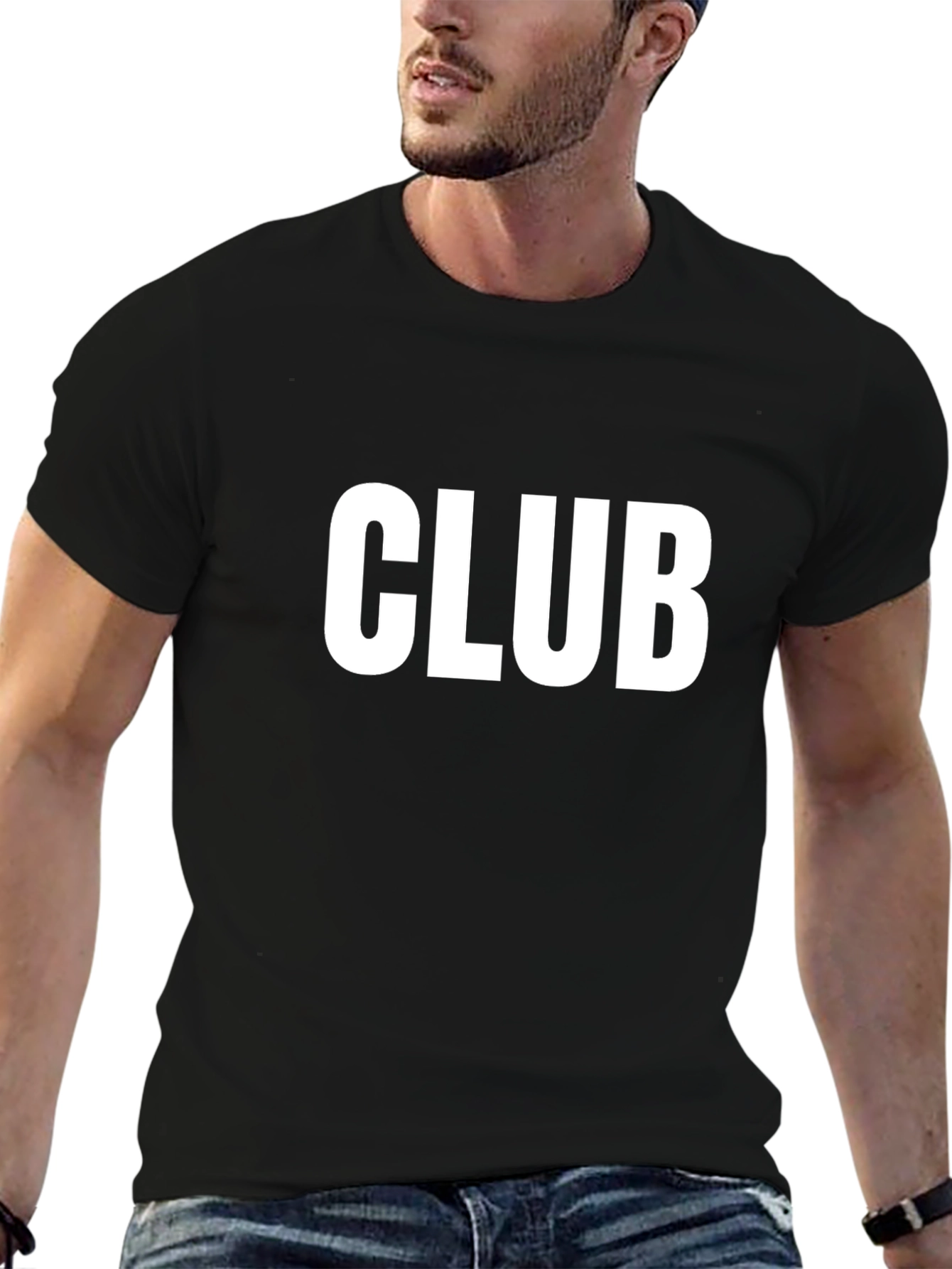 CLUB Graphic Tee - Mens Black Cotton T-Shirt