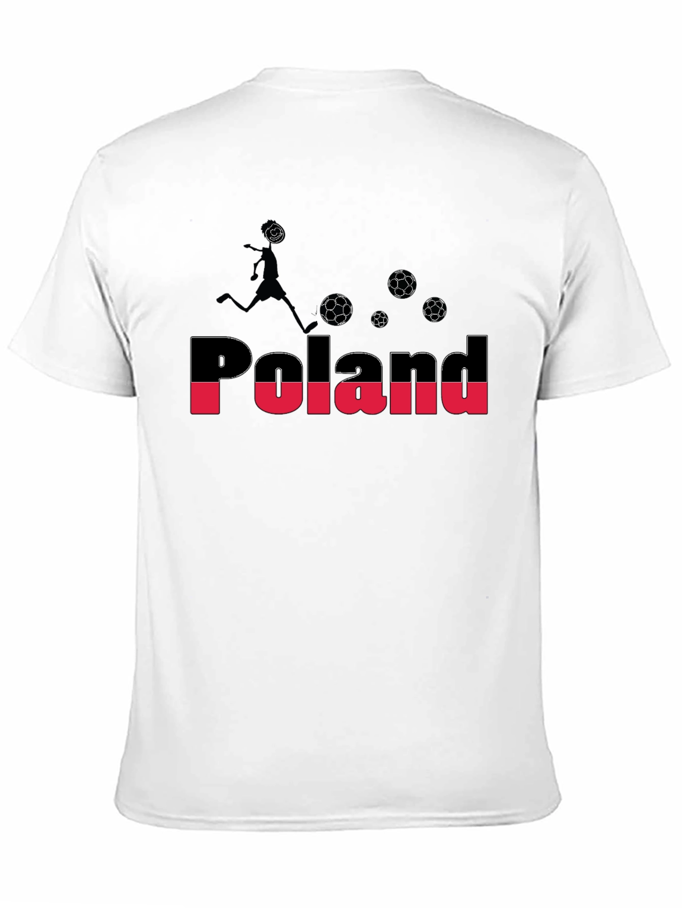 Poland Soccer Graphic Tee - Black