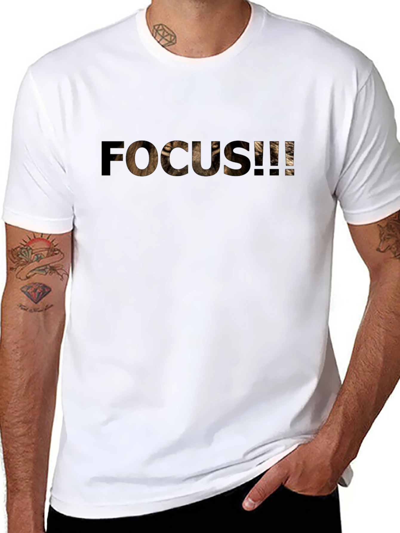 Focus Lion Black T-Shirt