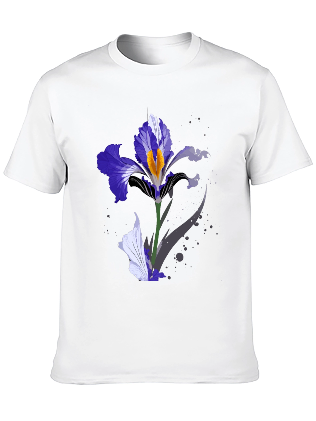 Floral Iris T-Shirt - Black