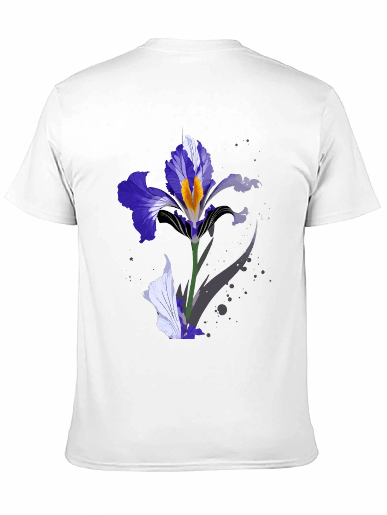 Floral Iris T-Shirt - Black