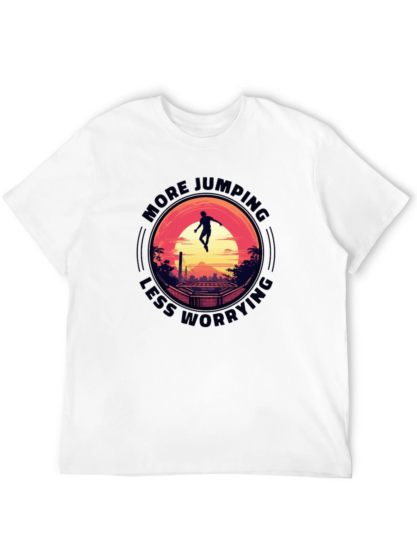 More Jumping Less Worrying Graphic T-Shirt