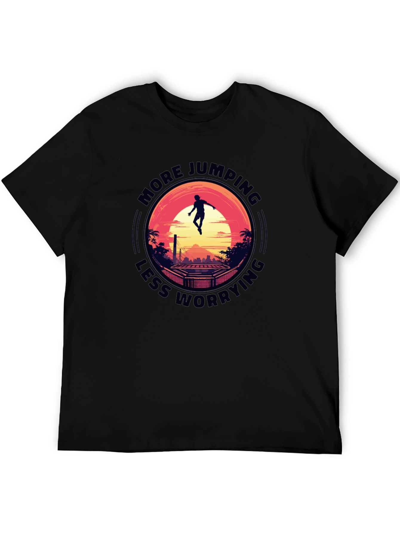 More Jumping Less Worrying Graphic T-Shirt