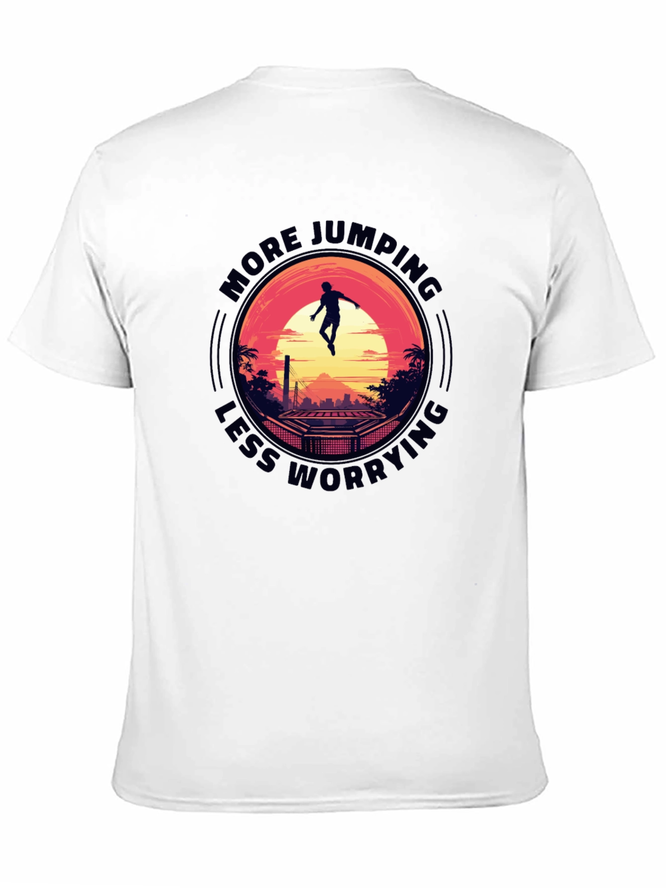 More Jumping Less Worrying Graphic T-Shirt