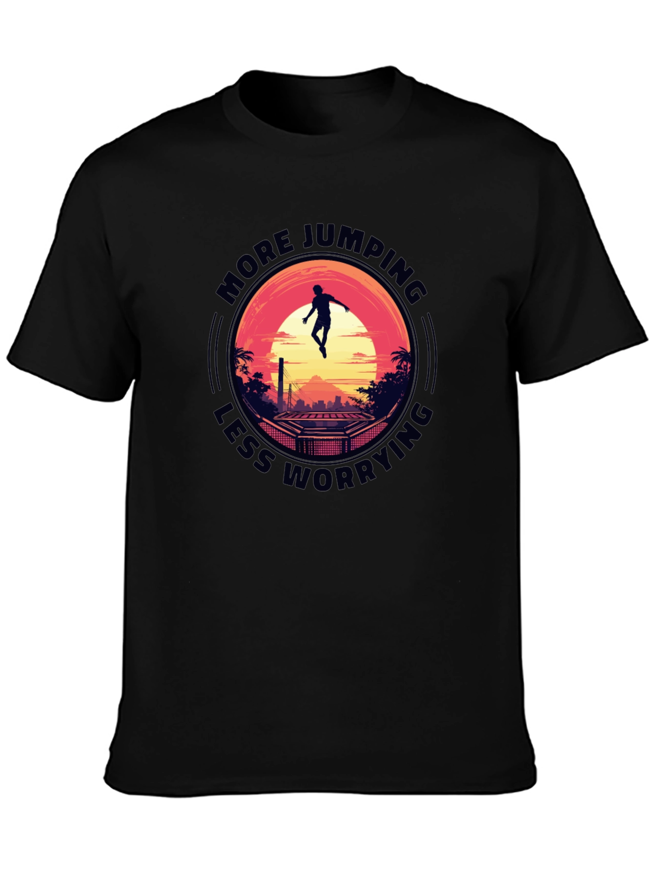 More Jumping Less Worrying Graphic T-Shirt