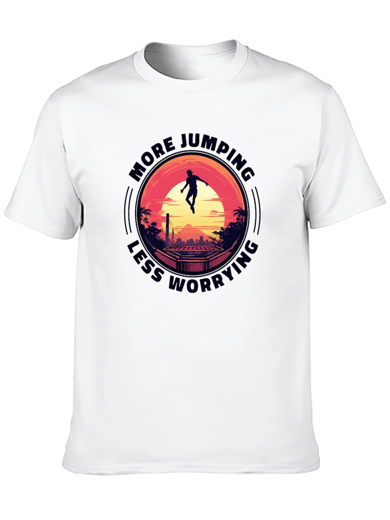 More Jumping Less Worrying Graphic T-Shirt