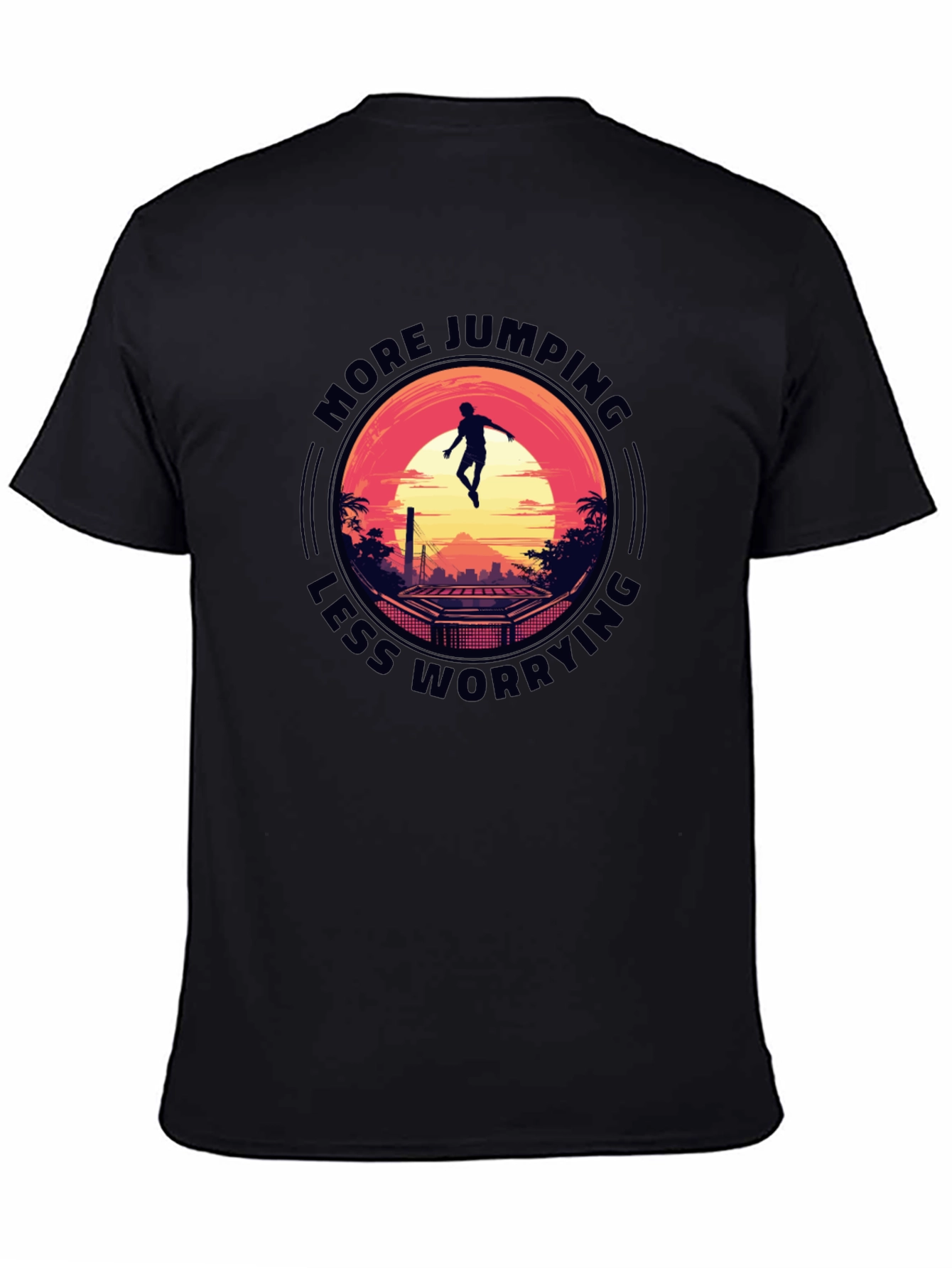 More Jumping Less Worrying Graphic T-Shirt