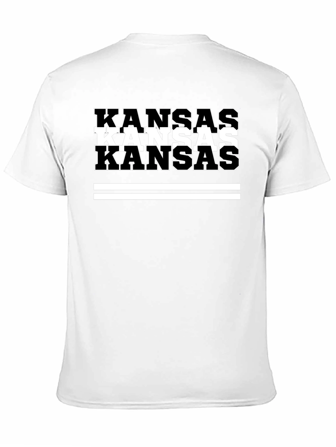 Kansas Text Graphic Black T-Shirt