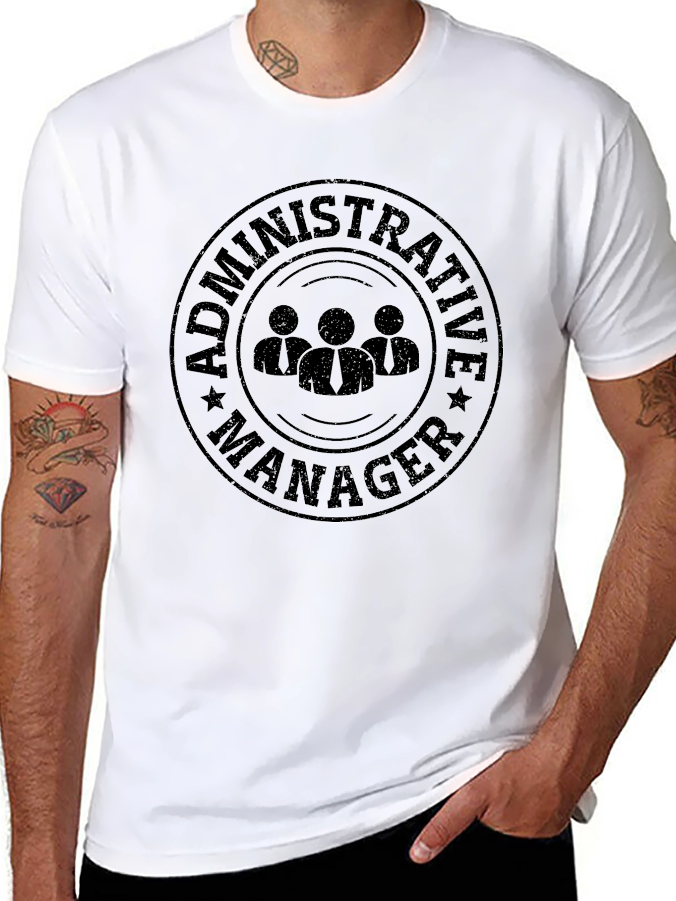 Administrative Manager Black Graphic Tee