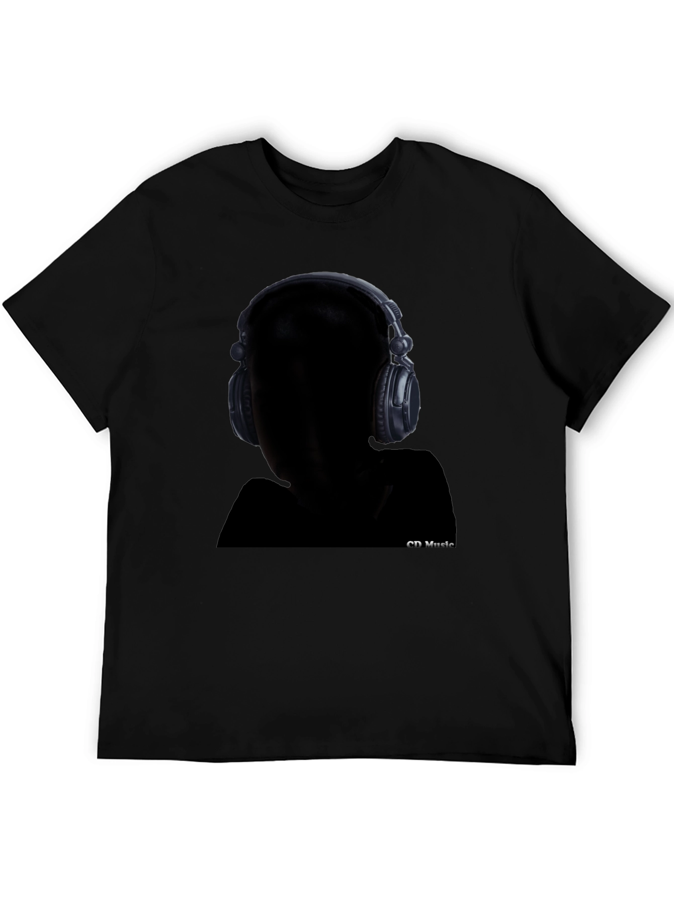 Headphone Graphic Black T-Shirt