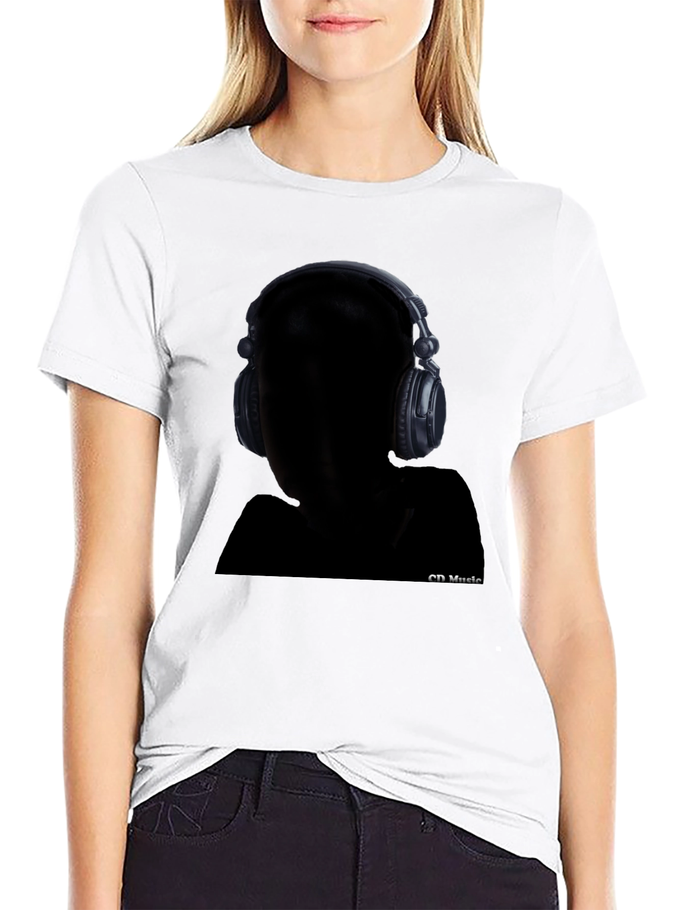 Headphone Graphic Black T-Shirt