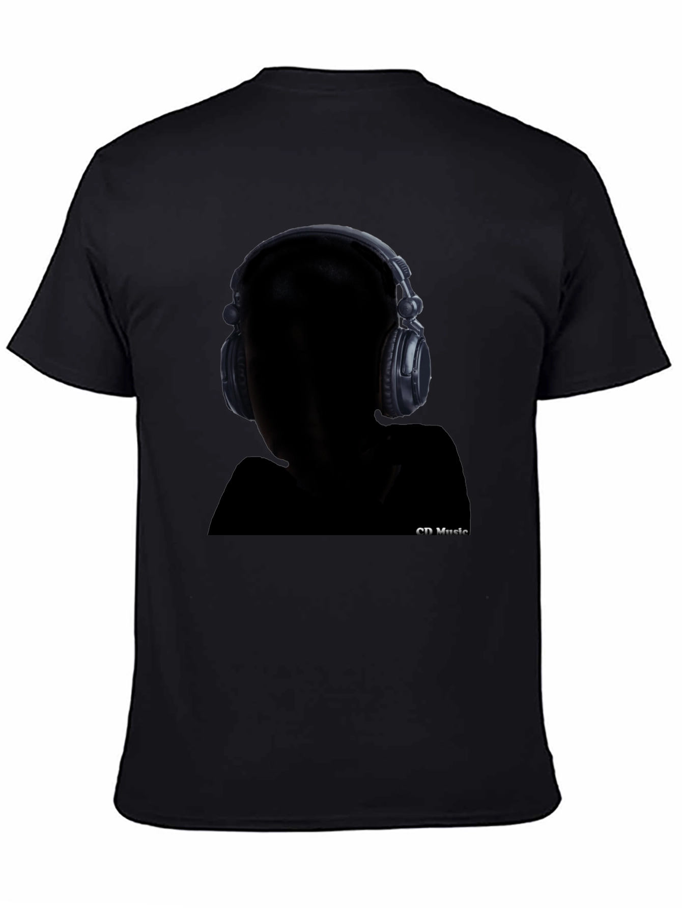 Headphone Graphic Black T-Shirt