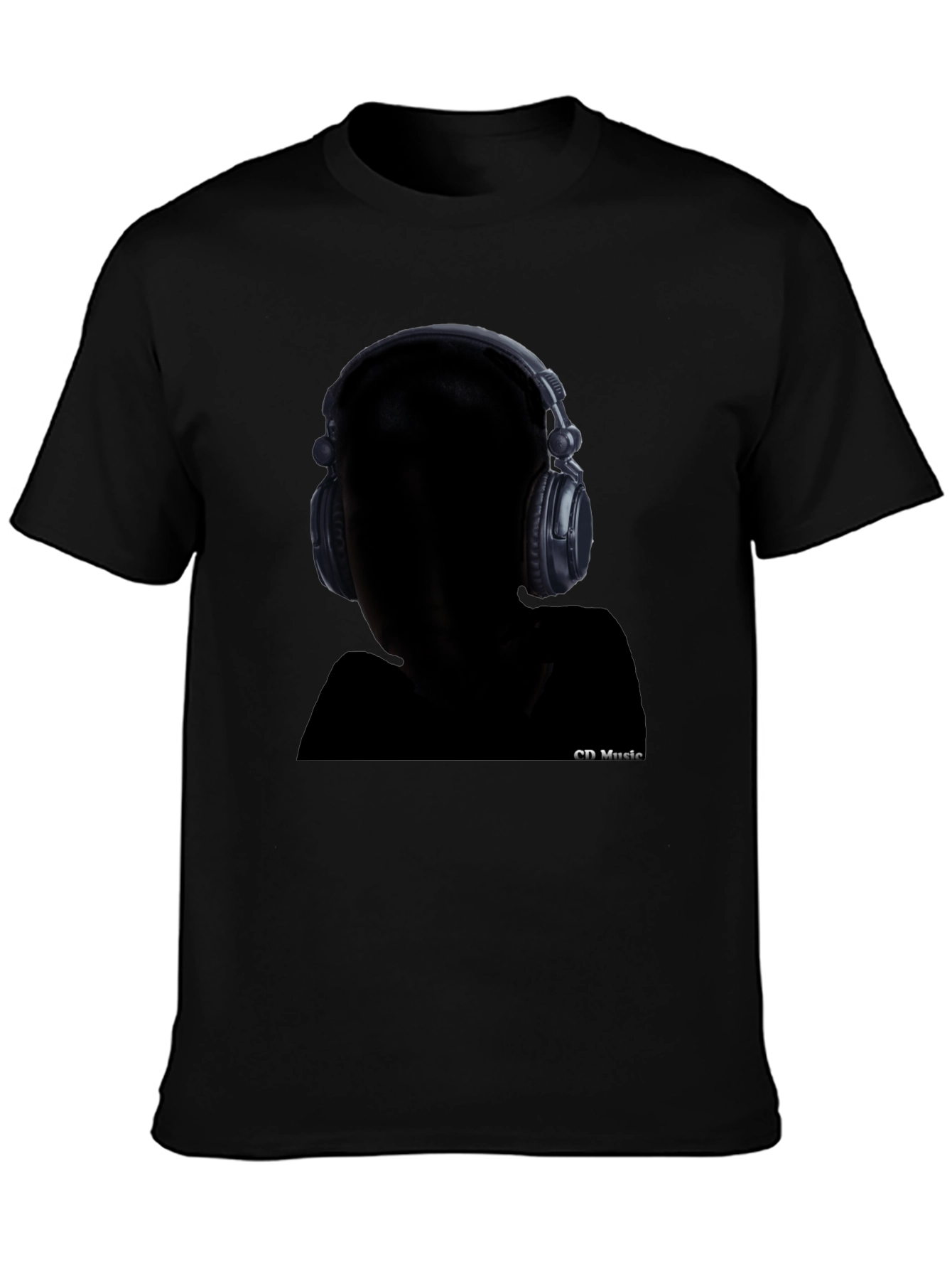 Headphone Graphic Black T-Shirt