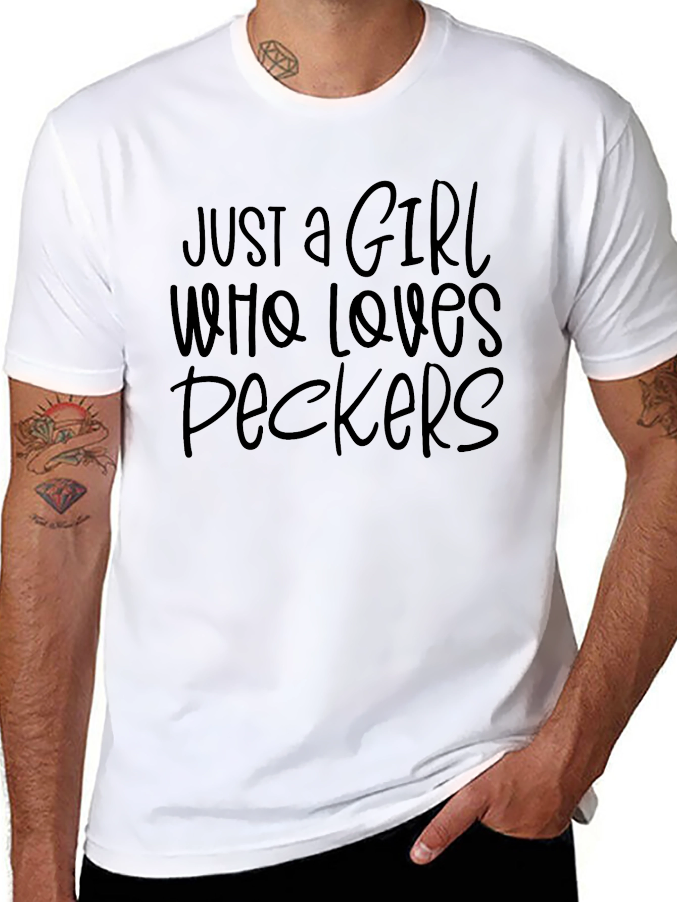 Just a Girl Who Loves Peckers T-Shirt