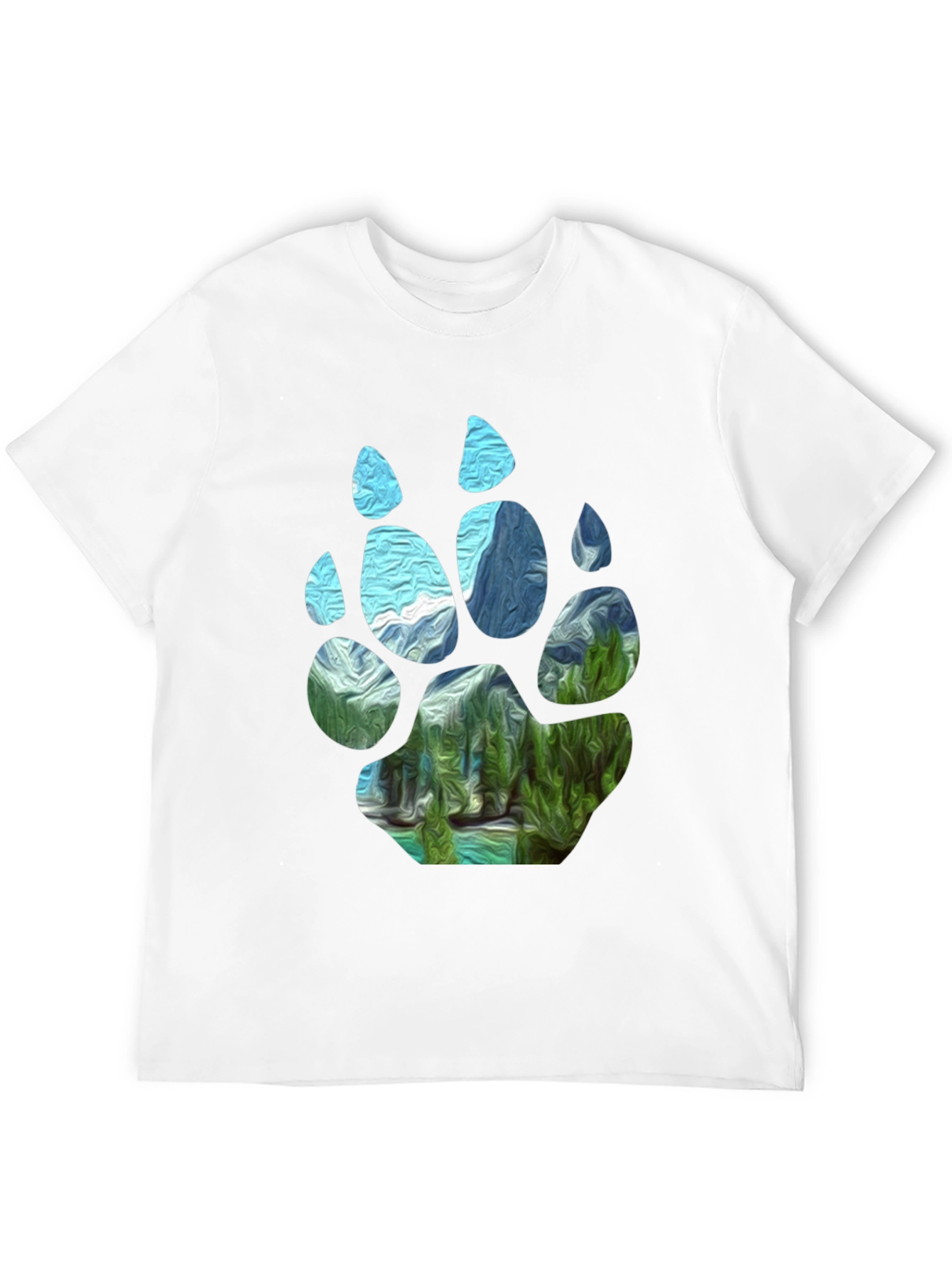 Bear Paw Landscape Graphic Tee - Black