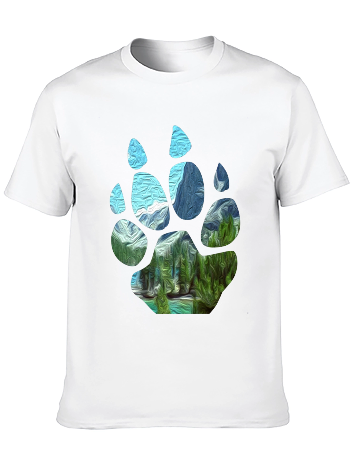 Bear Paw Landscape Graphic Tee - Black
