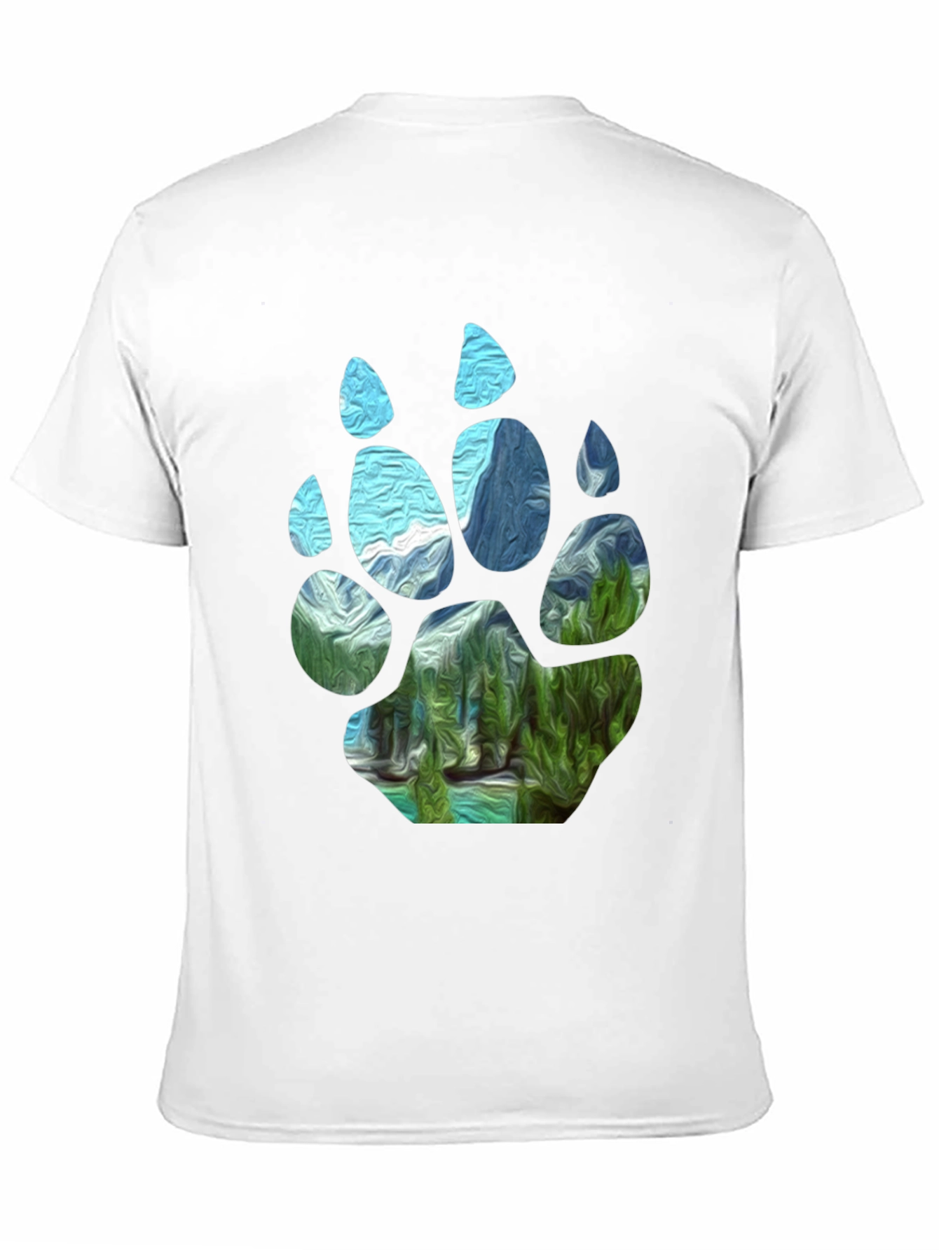 Bear Paw Landscape Graphic Tee - Black