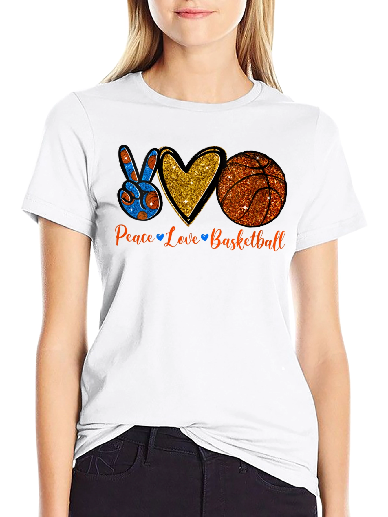 Peace Love Basketball T-Shirt