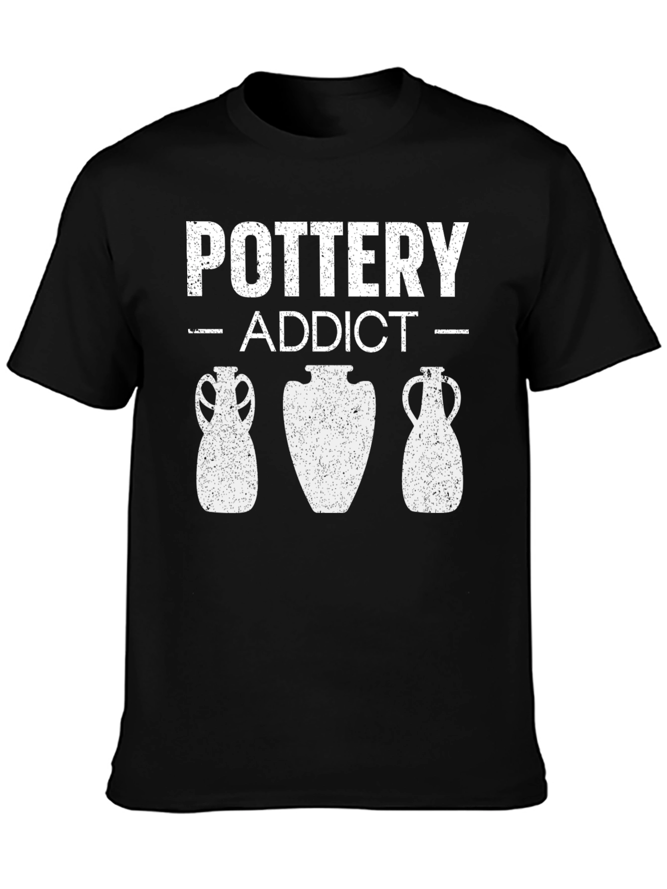 Pottery Addict Graphic Tee - Black Crew Neck