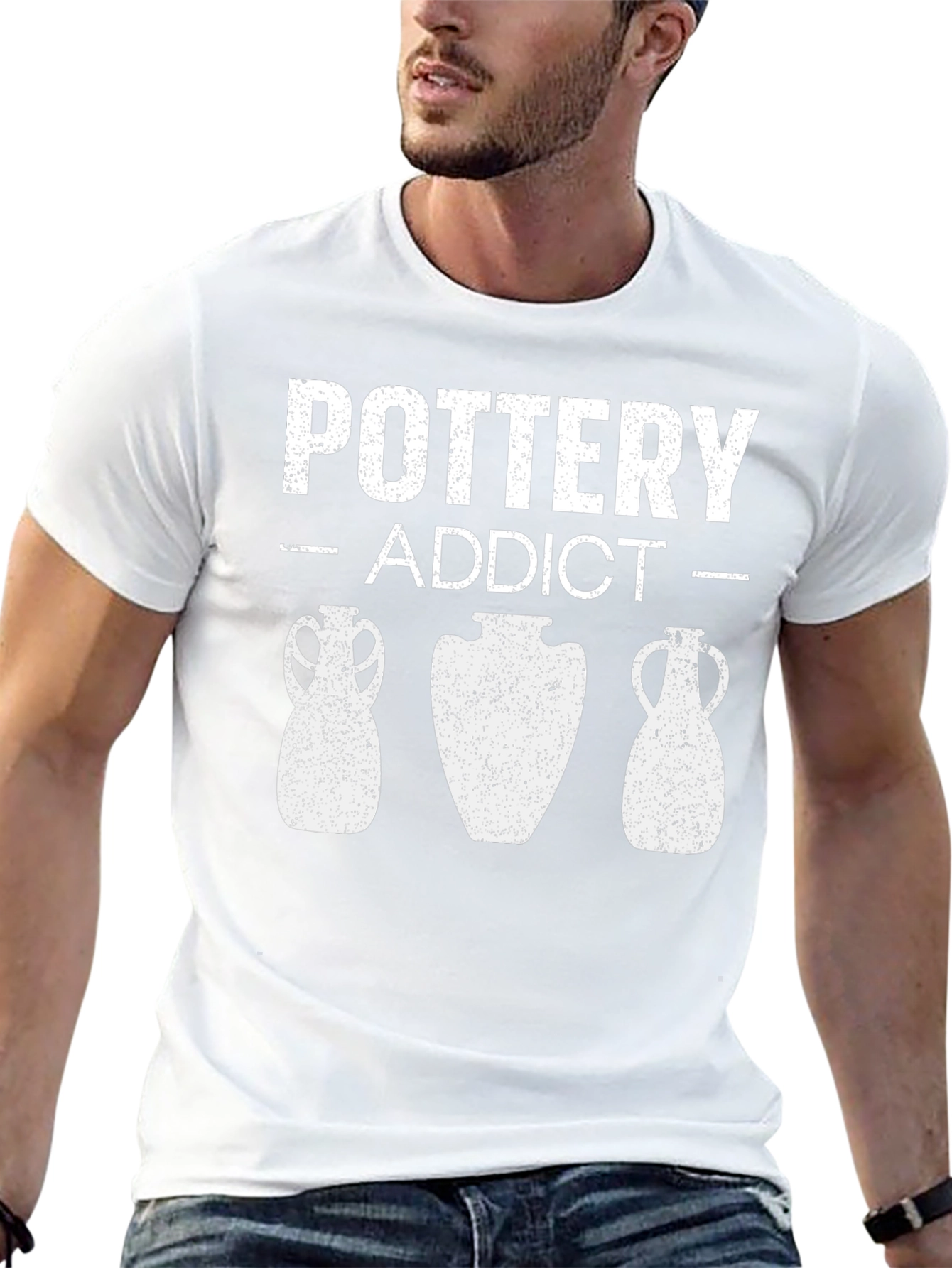 Pottery Addict Graphic Tee - Black Crew Neck