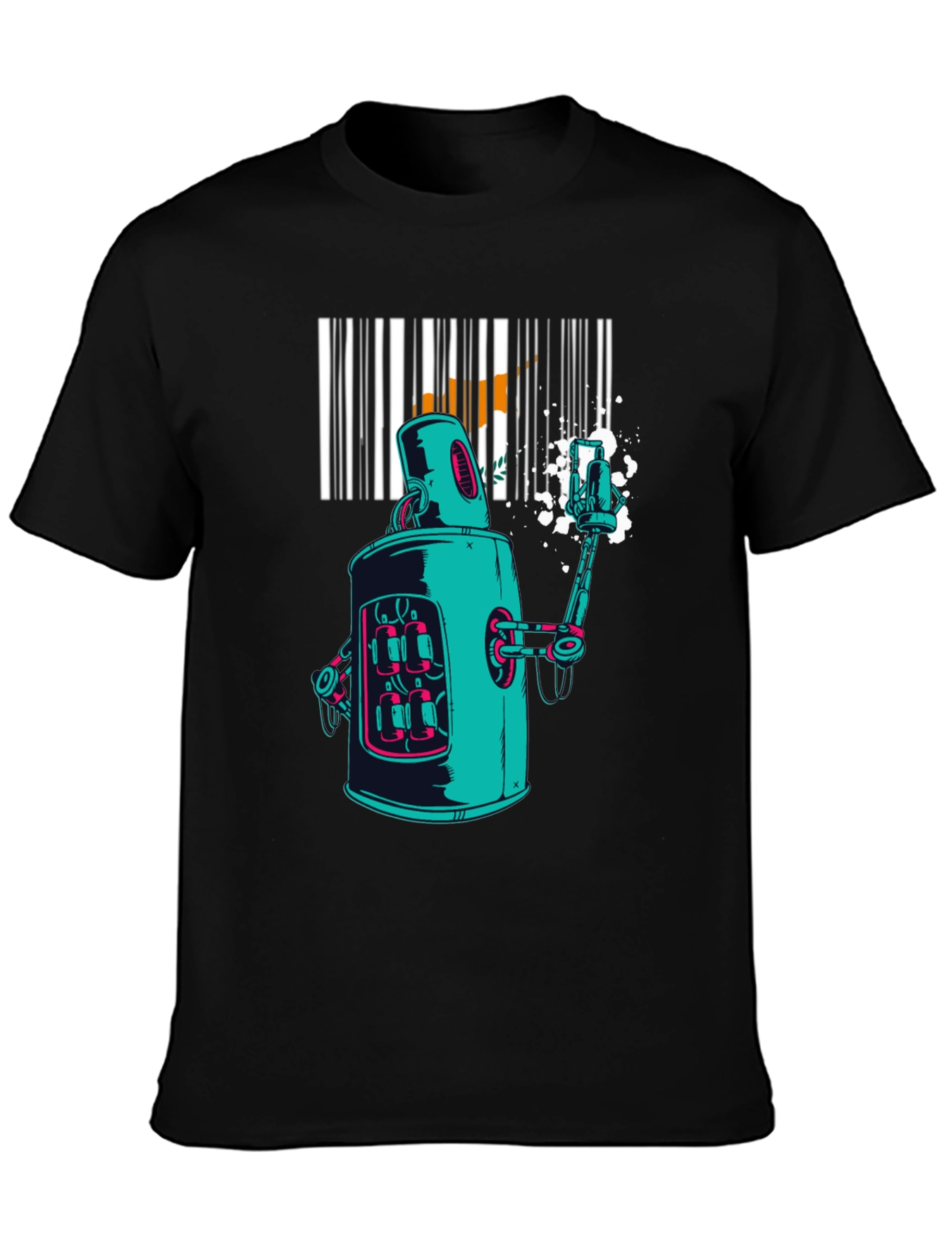 Retro Robot Graphic Tee - Cool Sci-Fi Design