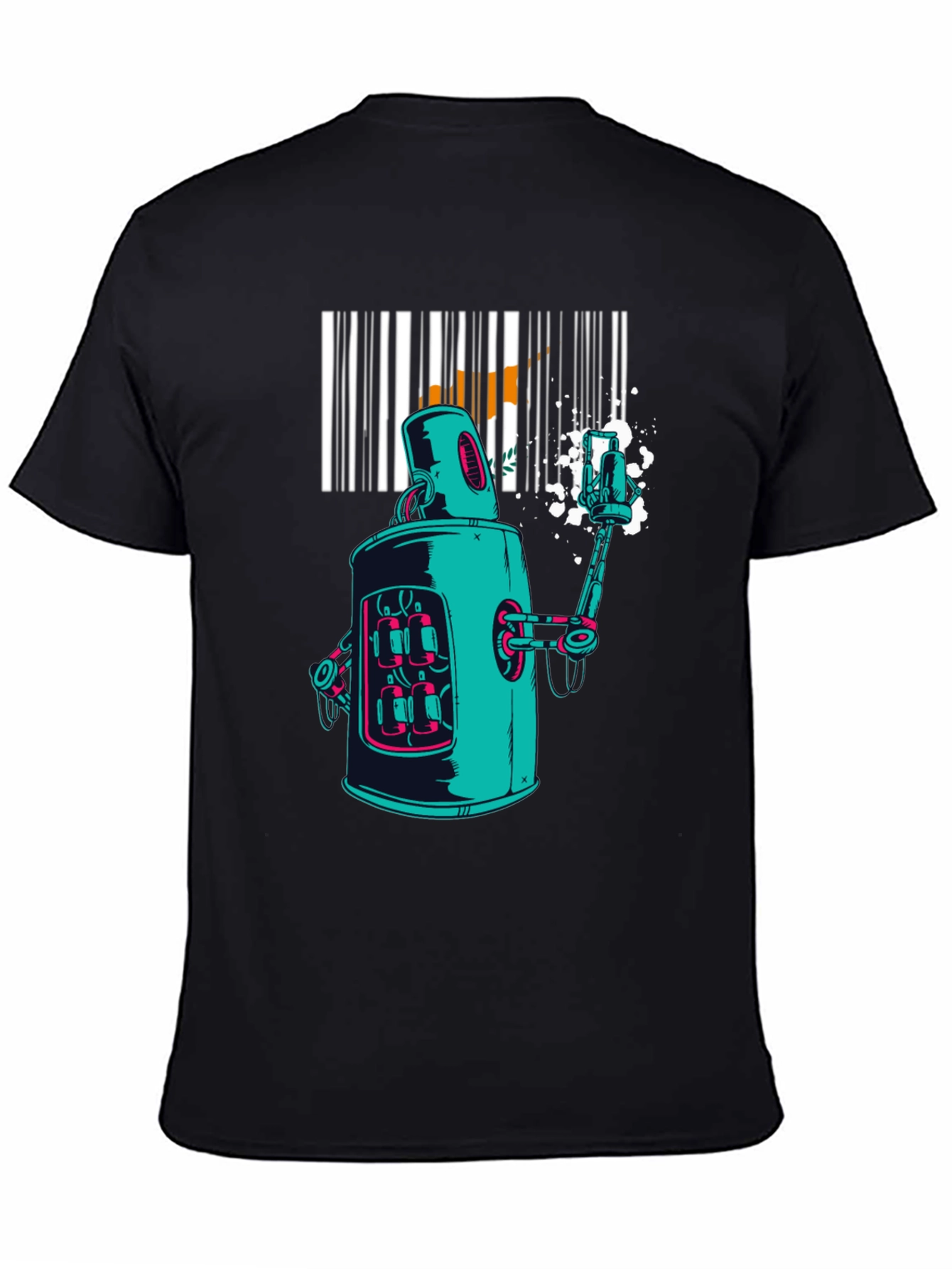 Retro Robot Graphic Tee - Cool Sci-Fi Design