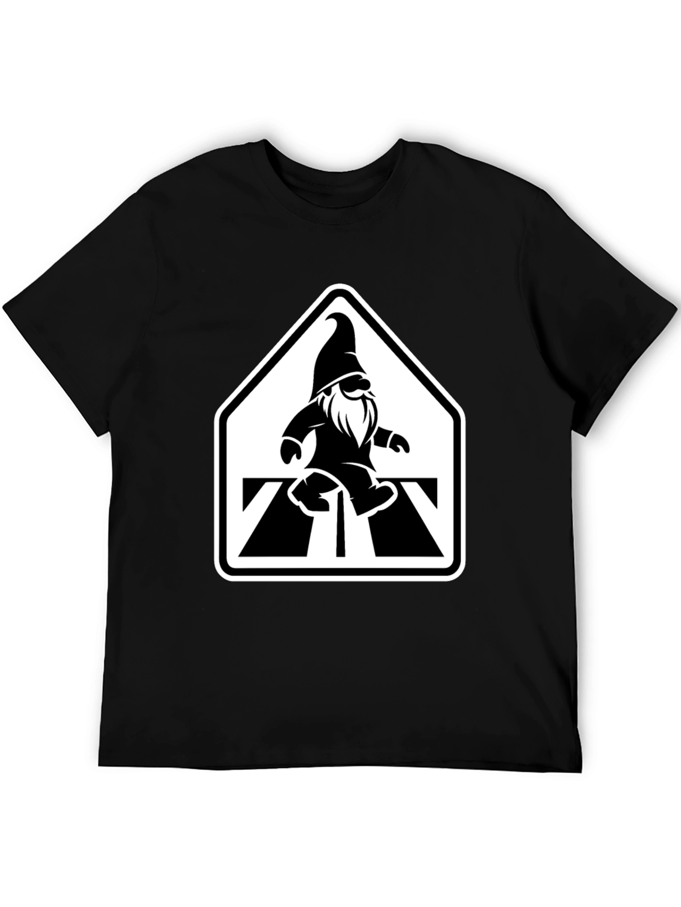 Gnome Crossing T-Shirt - Black Graphic Tee