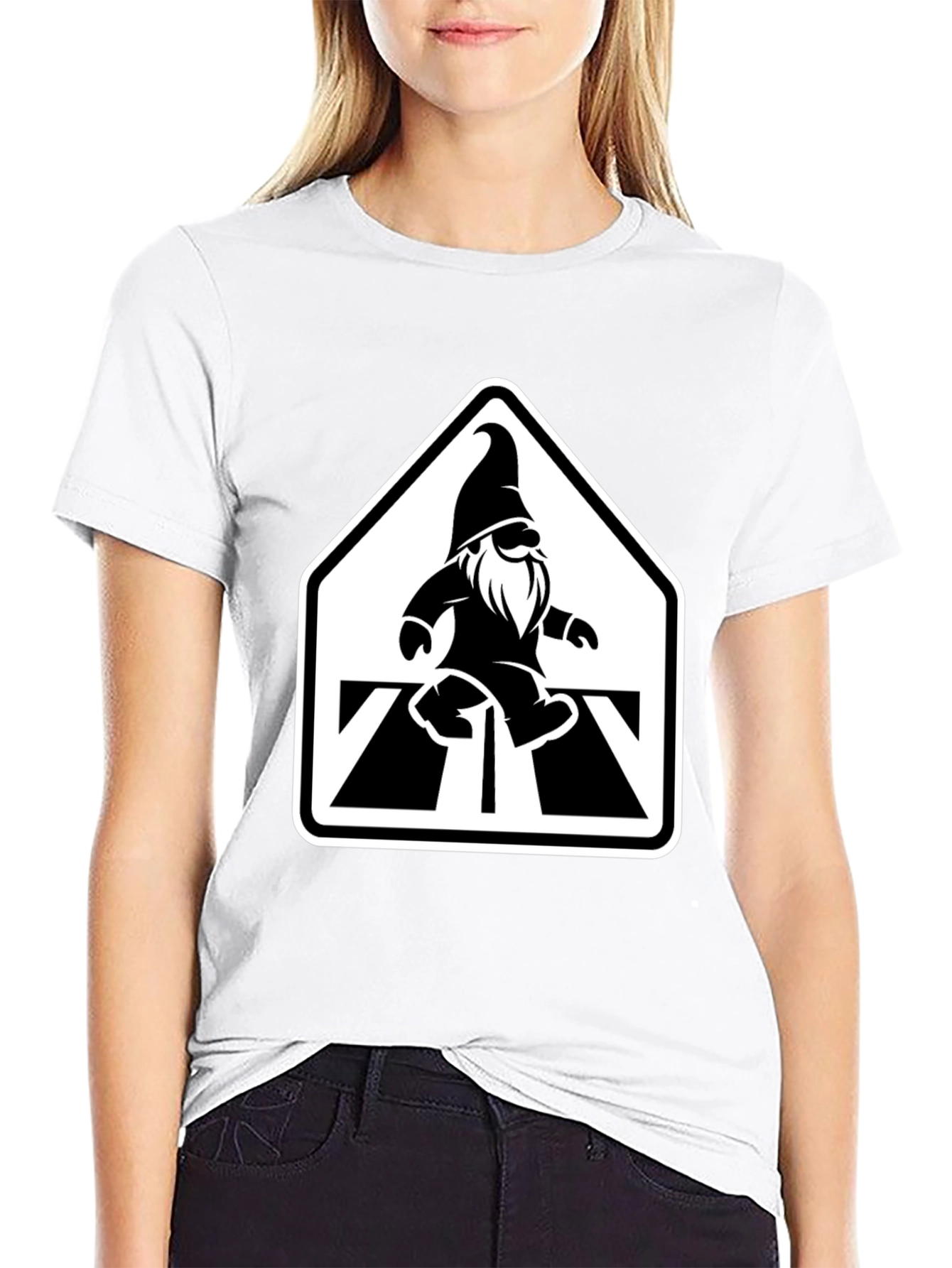 Gnome Crossing T-Shirt - Black Graphic Tee