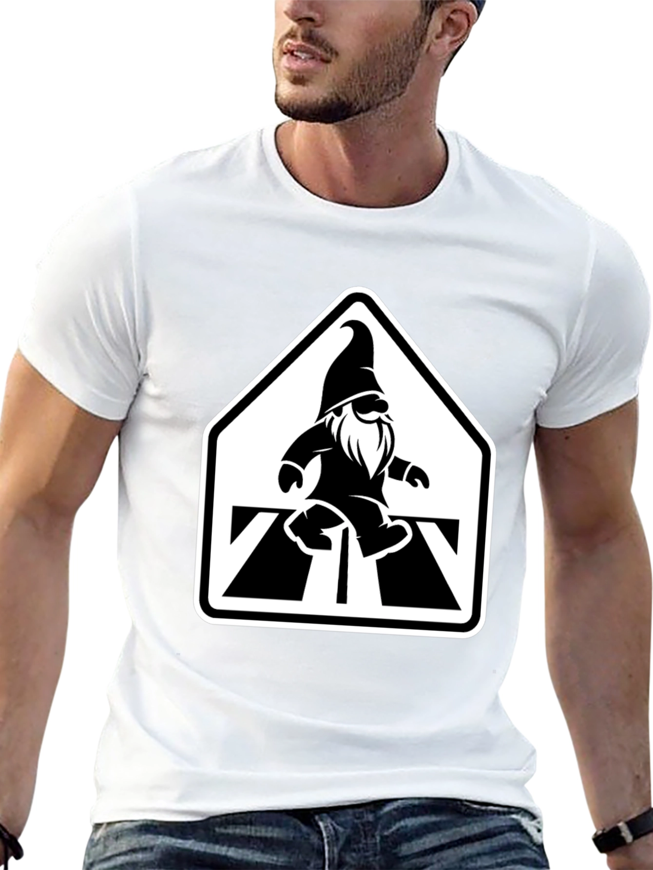 Gnome Crossing T-Shirt - Black Graphic Tee