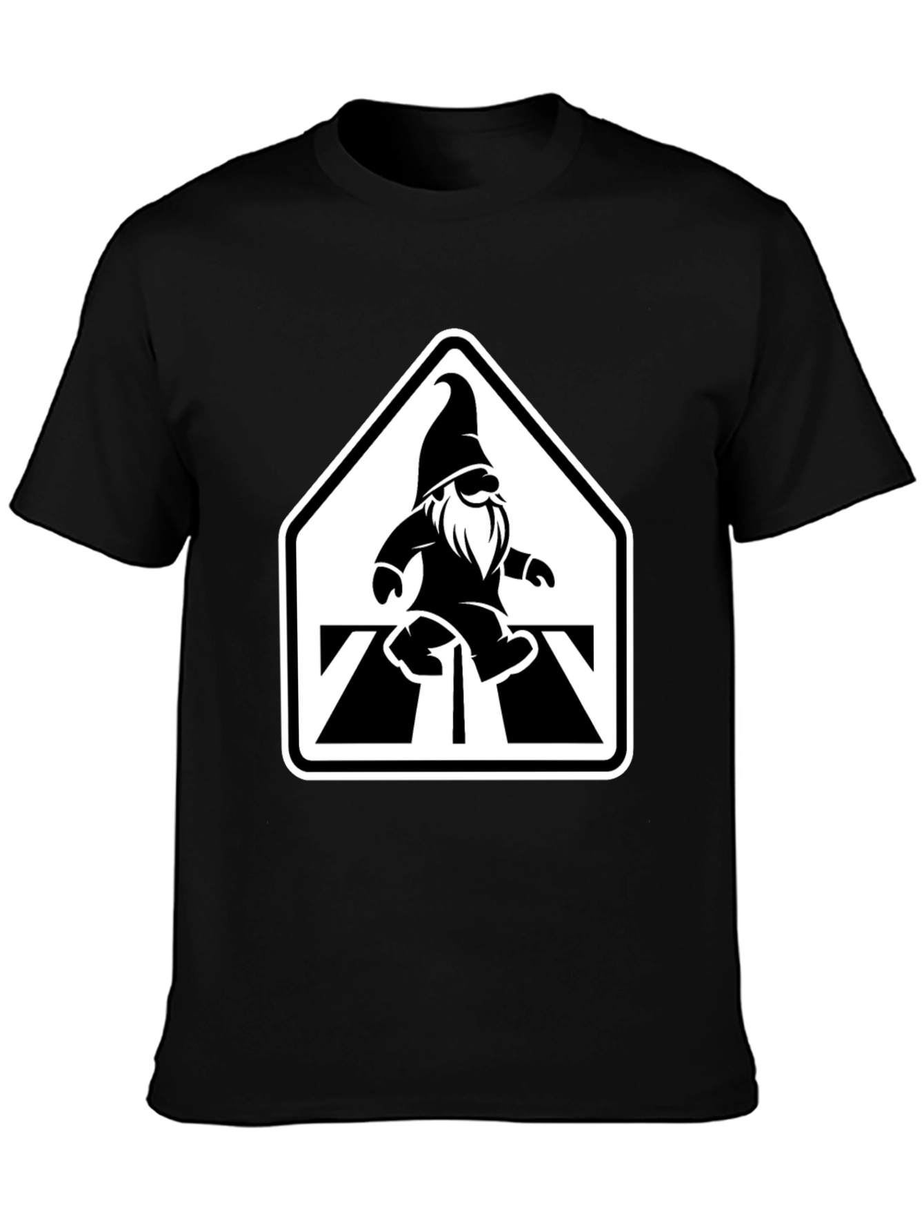 Gnome Crossing T-Shirt - Black Graphic Tee