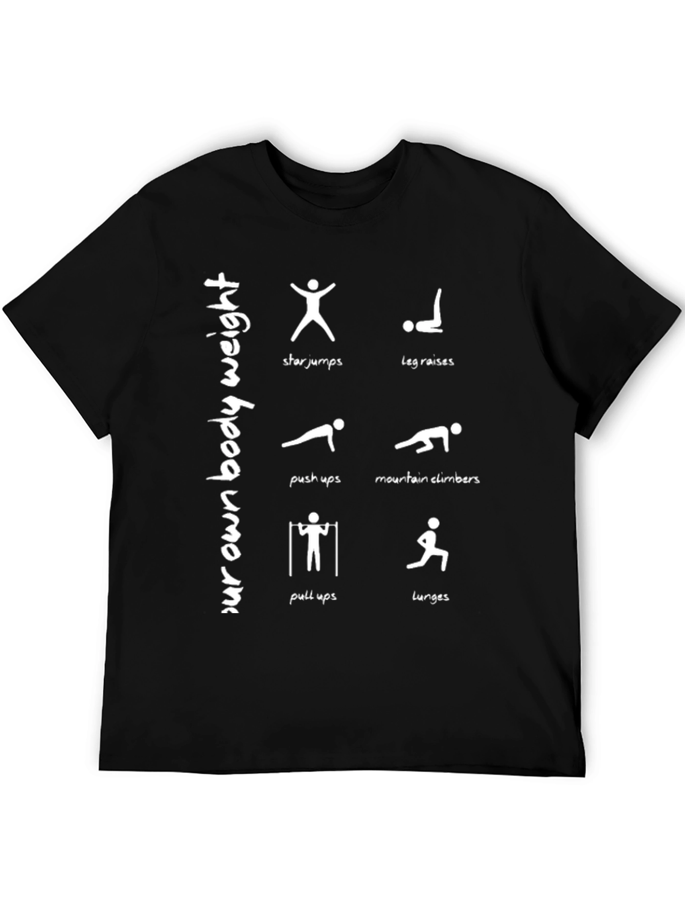 Bodyweight Exercise Black T-Shirt