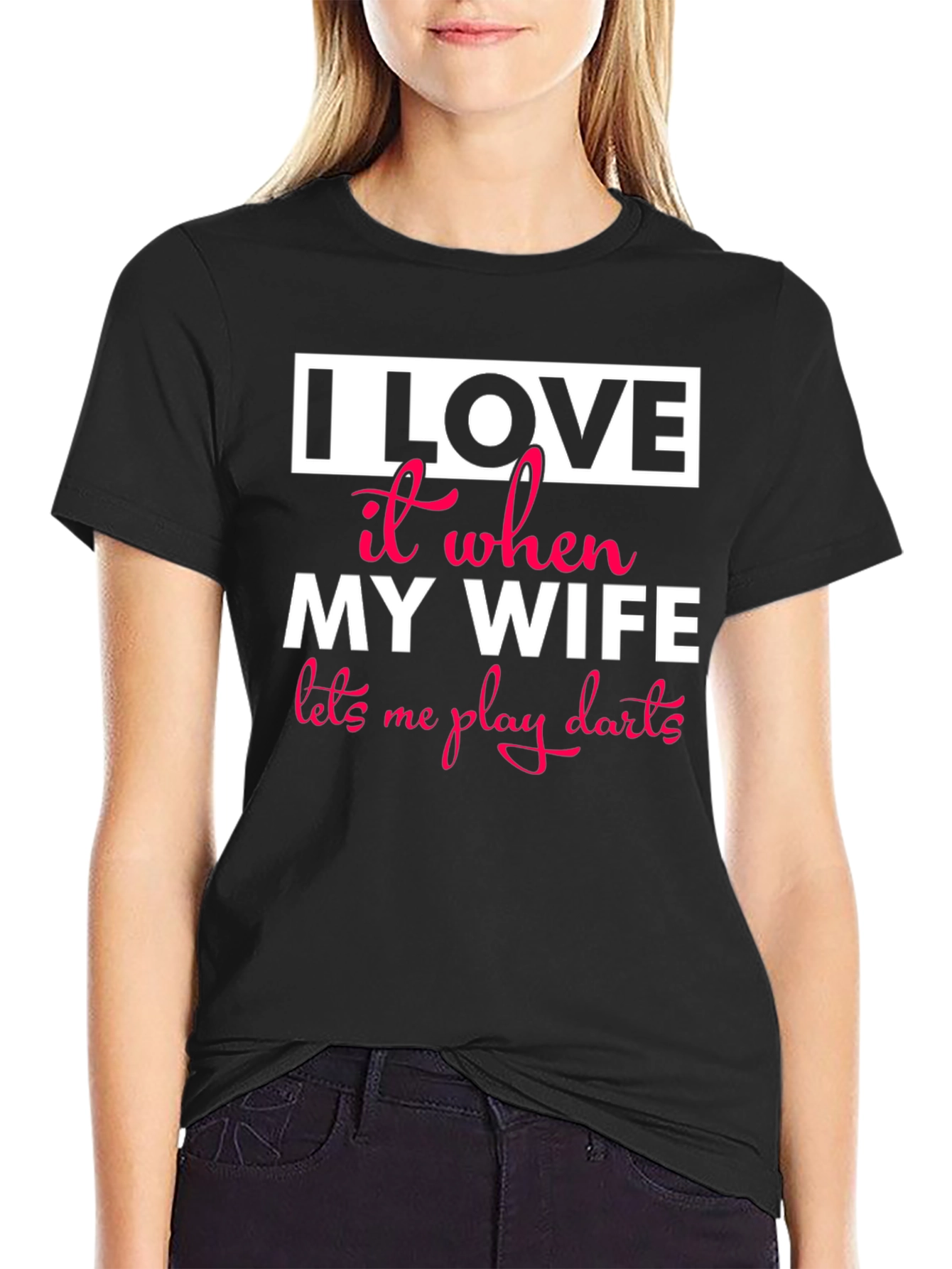 I Love My Wife Darts T-Shirt Funny Husband Gift