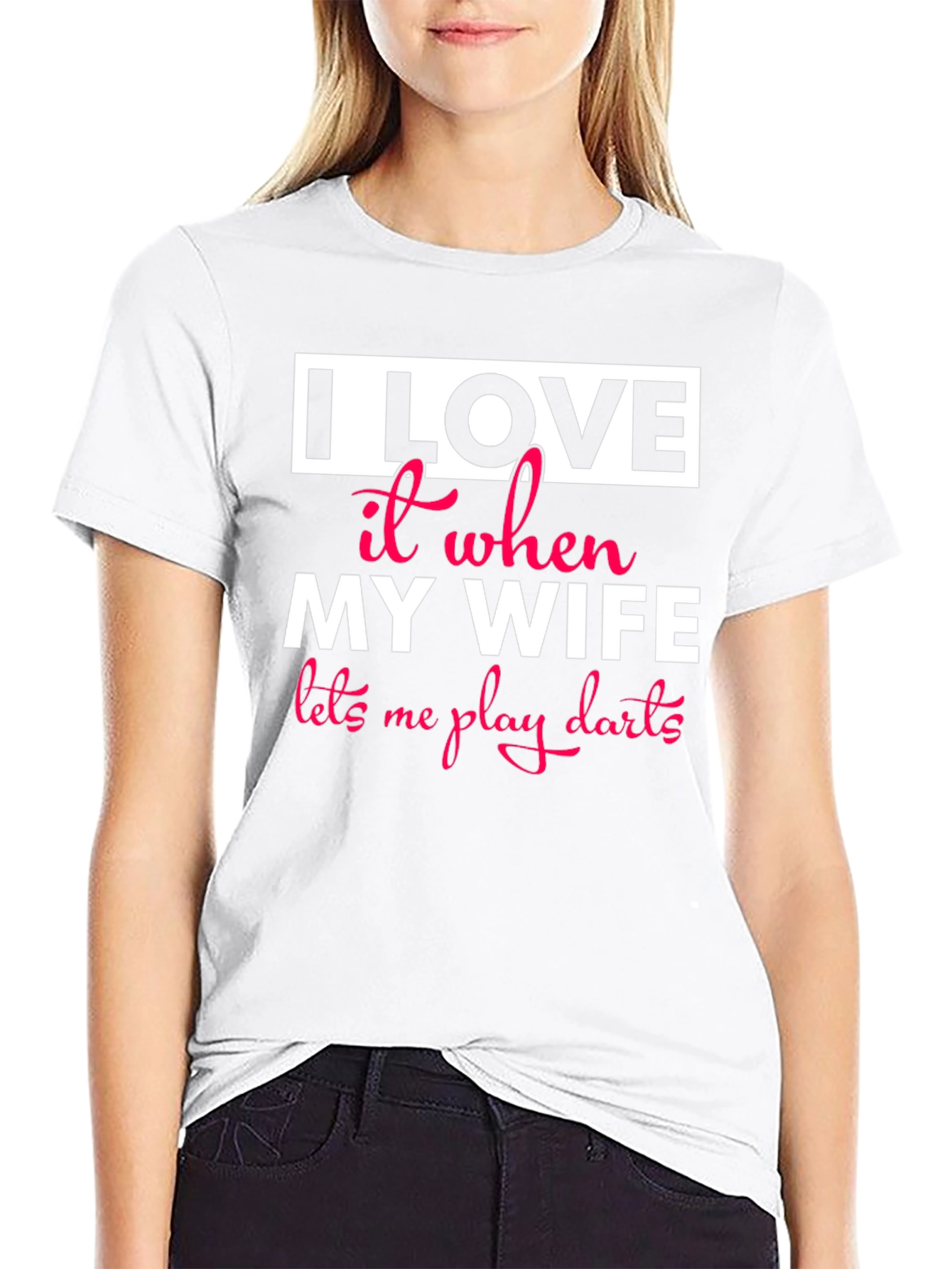 I Love My Wife Darts T-Shirt Funny Husband Gift