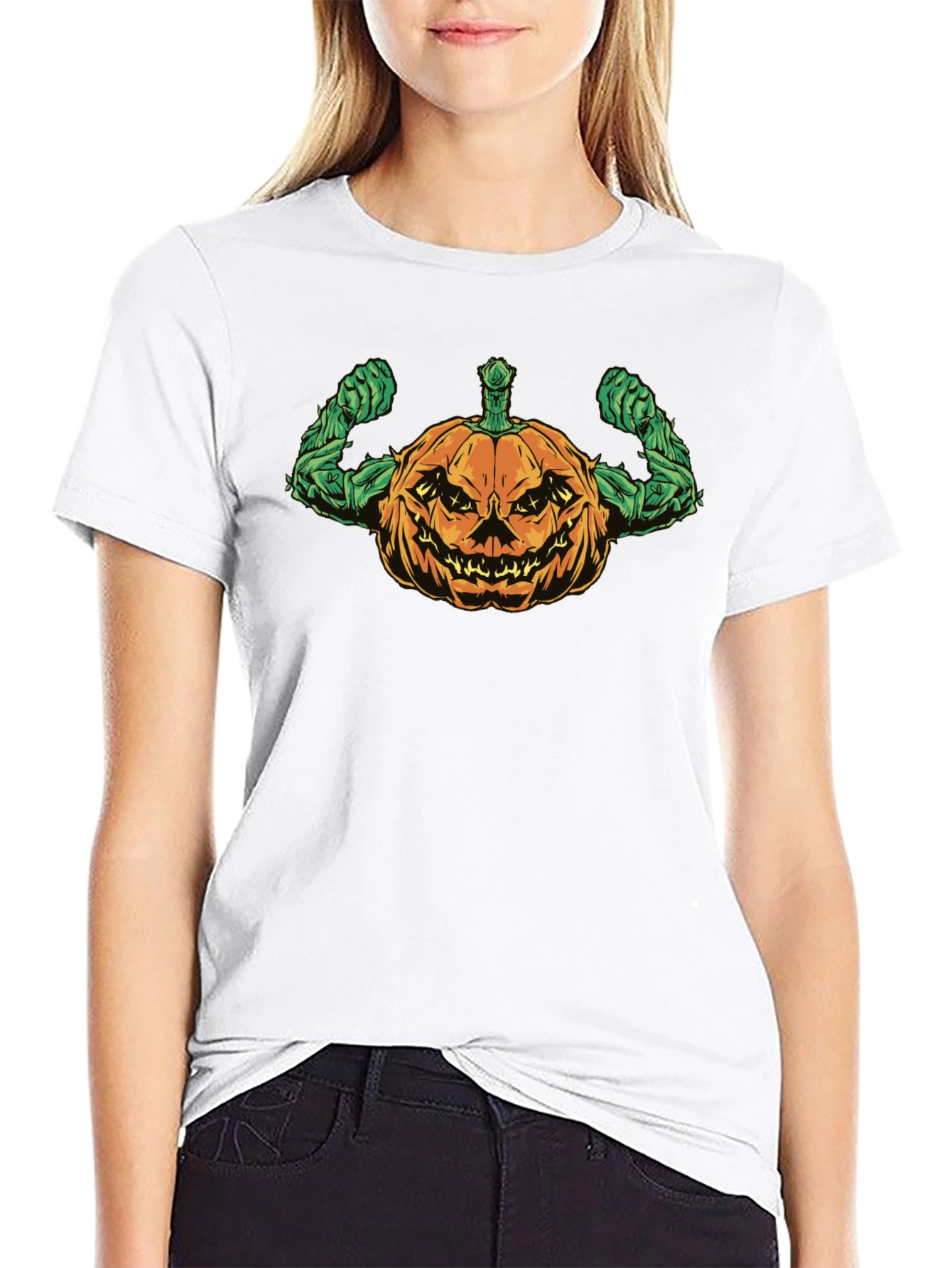 Halloween Pumpkin Muscle T-Shirt