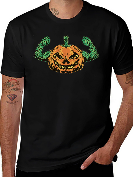 Halloween Pumpkin Muscle T-Shirt