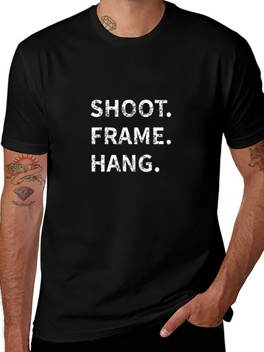 Shoot Frame Hang T-Shirt: Photography Enthusiast Tee