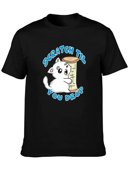 Scratch Til You Drop Cat Graphic T-Shirt