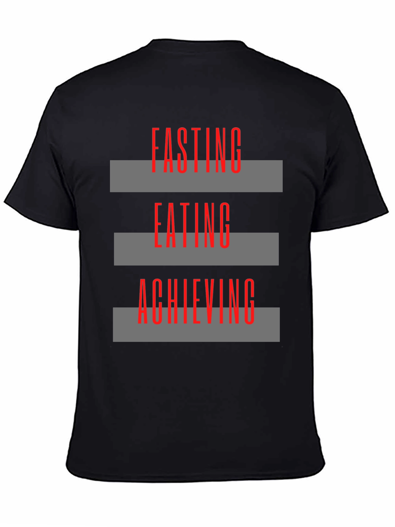 Fasting Eating Achieving Graphic Tee - Black